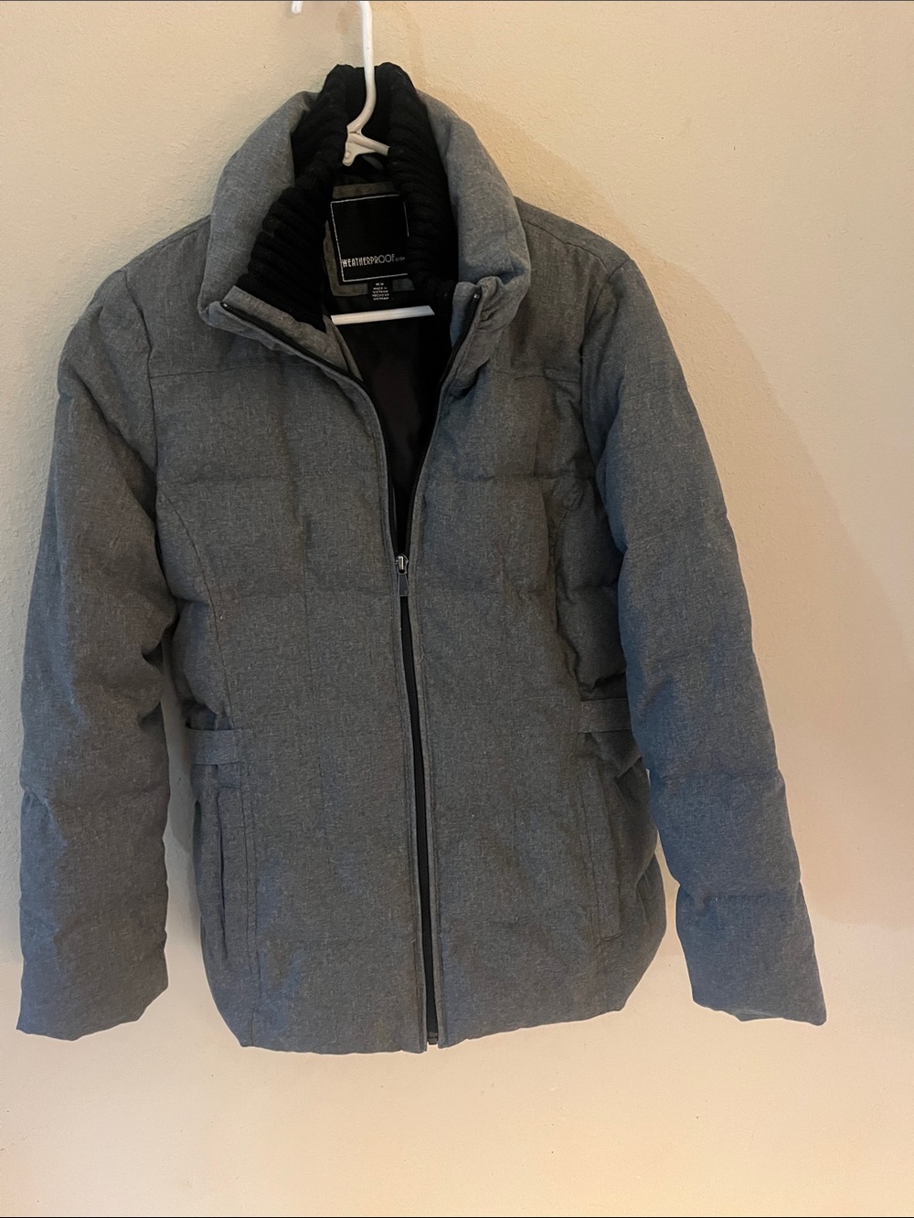 Weatherproof Gray Quilted Women's Down Puffer Jacket
